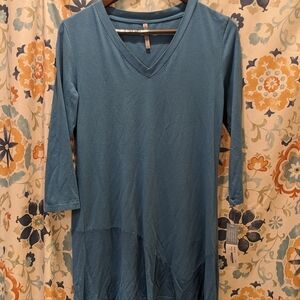 Women's Blue V-Neck Shirt